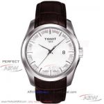 Perfect Replica Tissot Couturier White Dial 40&30 MM Swiss Quartz Couple Pair Watch